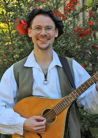 Wondering about the instrument Div's
holding? It's an Irish bouzouki, a modern
version of a renaissance cittern.